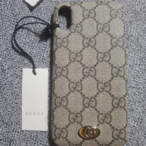 cover gucci iphone xs silicone nera|GUCCI GG Supreme Monogram Ophidia iPhone XS Max Case.